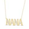 Thumbnail Image 2 of Diamond &quot;Nana&quot; Hearts Block Letter Necklace 1/20 ct tw 10K Yellow Gold 18&quot;