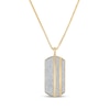 Thumbnail Image 1 of Men's Diamond Dog Tag Necklace 1-1/2 ct tw 10K Yellow Gold 20”