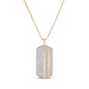 Thumbnail Image 0 of Men's Diamond Dog Tag Necklace 1-1/2 ct tw 10K Yellow Gold 20”