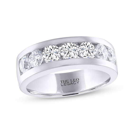 Men’s THE LEO Legacy Lab-Grown Diamond Wedding Band 2 ct tw 14K White Gold