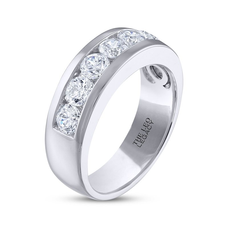Main Image 2 of Men’s THE LEO Legacy Lab-Grown Diamond Wedding Band 2 ct tw 14K White Gold