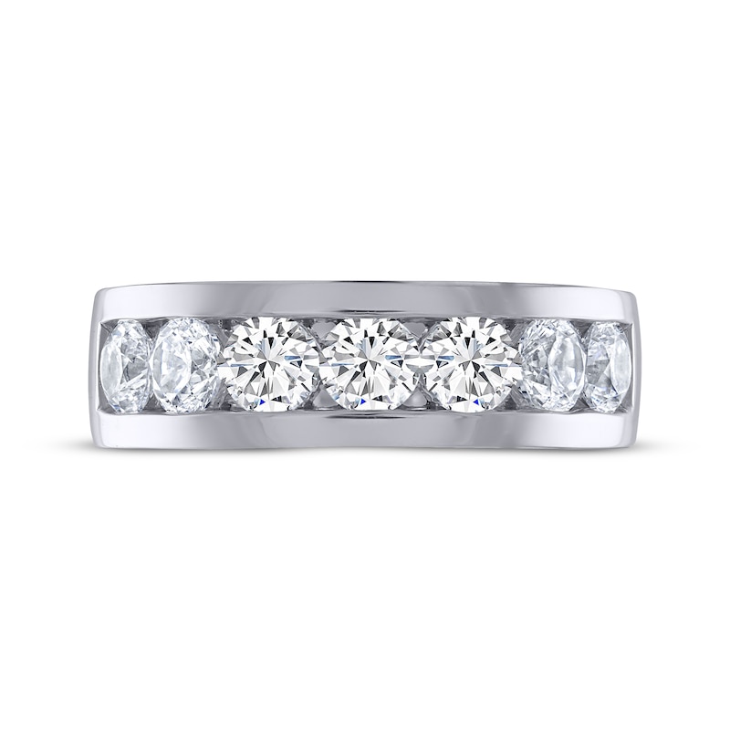 Main Image 3 of Men’s THE LEO Legacy Lab-Grown Diamond Wedding Band 2 ct tw 14K White Gold