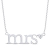 Thumbnail Image 1 of Diamond &quot;Mrs.&quot; Script Heart Necklace 1/20 ct tw Sterling Silver 18&quot;