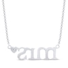 Thumbnail Image 3 of Diamond &quot;Mrs.&quot; Script Heart Necklace 1/20 ct tw Sterling Silver 18&quot;