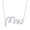 Thumbnail Image 0 of Diamond "Mrs." Script Necklace 1/10 ct tw 10K White Gold 18"