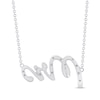 Thumbnail Image 2 of Diamond "Mrs." Script Necklace 1/10 ct tw 10K White Gold 18"