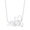 Diamond "Sister" Script Necklace 1/6 ct tw Sterling Silver 18"