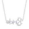 Diamond "Bride" Necklace 1/10 ct tw Sterling Silver 18"