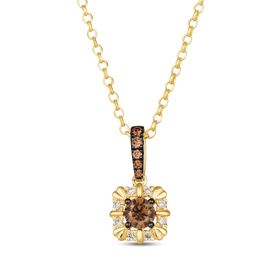 Le Vian Chocolate Diamonds Necklace 3/8 ct tw 14K Honey Gold 19”