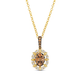 Le Vian Chocolate Diamonds Necklace 5/8 ct tw 14K Honey Gold 19”