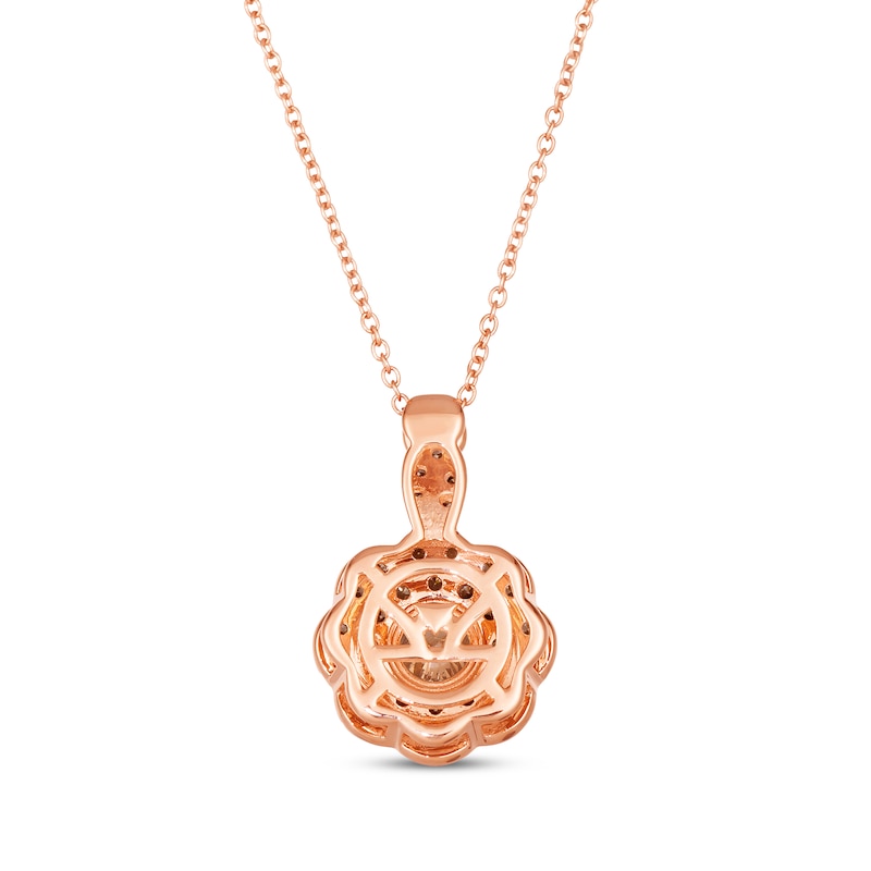 Main Image 3 of Le Vian Chocolate Diamond Necklace 1 ct tw 14K Strawberry Gold 19”
