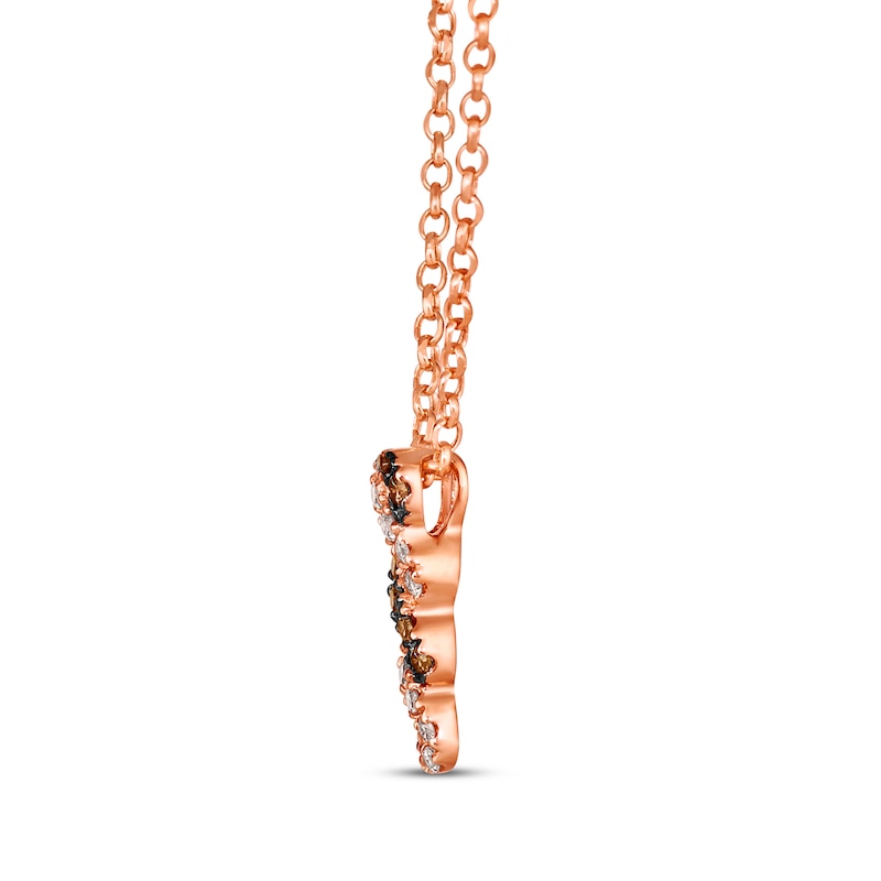 Main Image 2 of Le Vian Chocolate Twist Diamond Necklace 1/6 ct tw 14K Strawberry Gold 19”