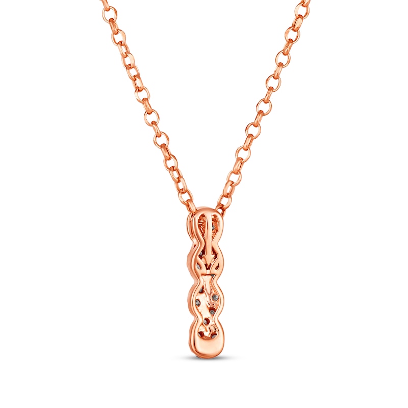 Le Vian Chocolate Twist Diamond Necklace 1/6 ct tw 14K Strawberry Gold 19”