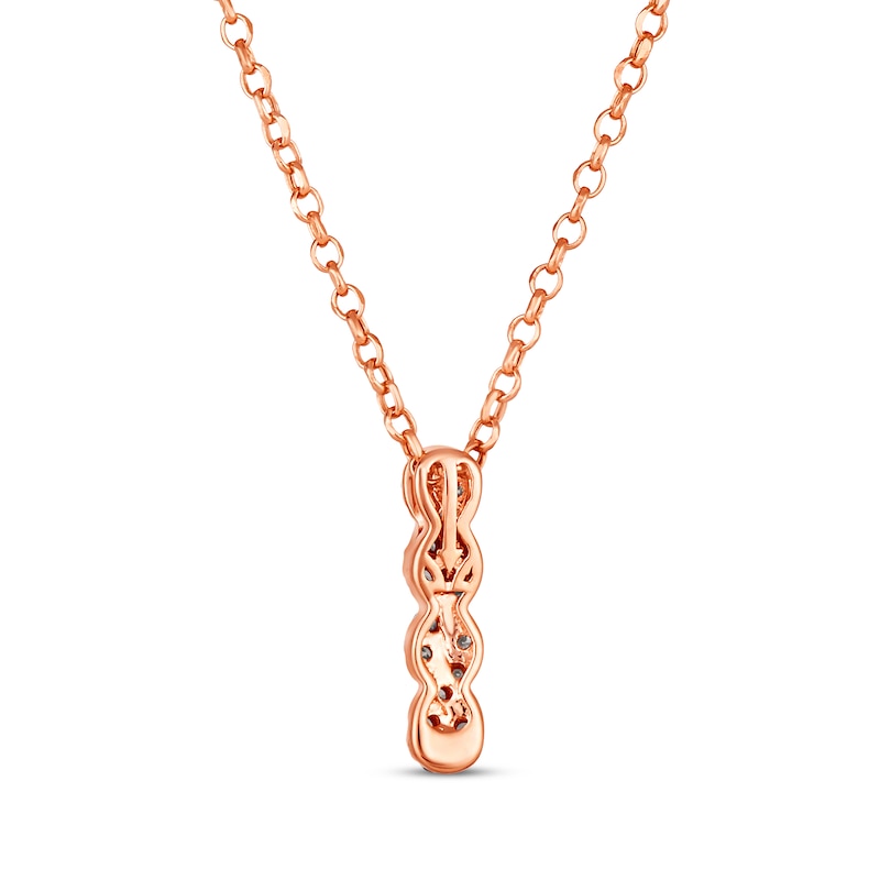 Main Image 3 of Le Vian Chocolate Twist Diamond Necklace 1/6 ct tw 14K Strawberry Gold 19”