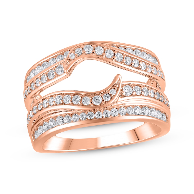 Main Image 1 of Diamond Swirl Enhancer Ring 3/4 ct tw 14K Rose Gold