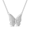 Thumbnail Image 1 of Diamond Butterfly Necklace 1/10 ct tw Sterling Silver 18”