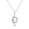 Thumbnail Image 1 of Diamond Accent Cutout Sun Necklace Sterling Silver 18”