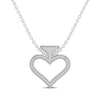 Thumbnail Image 1 of Diamond Accent Spade Necklace Sterling Silver 18”