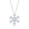 Thumbnail Image 0 of Diamond Snowflake Necklace 1/8 ct tw Sterling Silver 18”