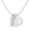 Thumbnail Image 1 of Diamond Tilted Heart Necklace 1/20 ct tw Sterling Silver 18”