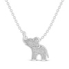 Thumbnail Image 0 of Diamond Elephant Necklace 1/10 ct tw Sterling Silver 18”