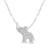 Thumbnail Image 1 of Diamond Elephant Necklace 1/10 ct tw Sterling Silver 18”