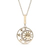 Thumbnail Image 1 of Diamond Celestial Circle Necklace 1/10 ct tw 10K Yellow Gold 18”