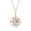 Thumbnail Image 0 of Diamond Celestial Circle Necklace 1/10 ct tw 10K Yellow Gold 18”