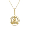 Thumbnail Image 2 of Diamond Buddha Circle Necklace 1/10 ct tw 10K Yellow Gold 18”