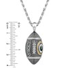 True Fans Green Bay Packers 1/20 CT. T.W. Diamond Vertical Football Necklace in Sterling Silver