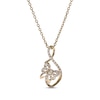 Diamond Butterfly Infinity Necklace 1/8 ct tw 10K Yellow Gold 18"