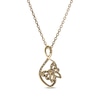 Diamond Butterfly Infinity Necklace 1/8 ct tw 10K Yellow Gold 18"