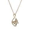 Thumbnail Image 1 of Diamond Butterfly Infinity Necklace 1/8 ct tw 10K Yellow Gold 18"