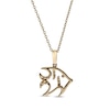 Thumbnail Image 2 of Diamond Tropical Fish Necklace 1/15 ct tw 10K Yellow Gold 18&quot;
