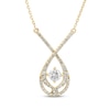 Thumbnail Image 0 of Love Entwined Round-Cut Diamond Necklace 1/2 ct tw 10K Yellow Gold 18”