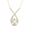 Thumbnail Image 1 of Love Entwined Round-Cut Diamond Necklace 1/2 ct tw 10K Yellow Gold 18”