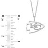 True Fans Kansas City Chiefs 1/10 CT. T.W. Diamond Logo Necklace in Sterling Silver