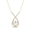 Thumbnail Image 0 of Love Entwined Round-Cut Diamond Necklace 1 ct tw 10K Yellow Gold 18"