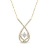 Thumbnail Image 1 of Love Entwined Round-Cut Diamond Necklace 1 ct tw 10K Yellow Gold 18&quot;
