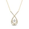 Thumbnail Image 0 of Love Entwined Round-Cut Diamond Necklace 1 ct tw 10K Yellow Gold 18"