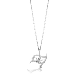 True Fans Tampa Bay Buccaneers 1/10 CT. T.W. Diamond Logo Necklace in Sterling Silver