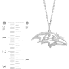 Thumbnail Image 1 of True Fans Baltimore Ravens 1/10 CT. T.W. Diamond Logo Necklace in Sterling Silver