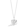 Thumbnail Image 1 of True Fans Cincinnati Bengals 1/10 CT. T.W. Diamond Logo Necklace in Sterling Silver