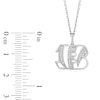 Thumbnail Image 1 of True Fans Cincinnati Bengals 1/10 CT. T.W. Diamond Logo Necklace in Sterling Silver