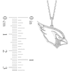 Thumbnail Image 2 of True Fans Arizona Cardinals 1/10 CT. T.W. Diamond Logo Necklace in Sterling Silver