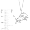 Thumbnail Image 2 of True Fans Detroit Lions 1/10 CT. T.W. Diamond Logo Necklace in Sterling Silver