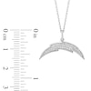 Thumbnail Image 1 of True Fans Los Angeles Chargers 1/10 CT. T.W. Diamond Logo Necklace in Sterling Silver