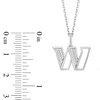 True Fans Washington Commanders 1/10 CT. T.W. Diamond Logo Necklace in Sterling Silver