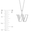 Thumbnail Image 2 of True Fans Washington Commanders 1/10 CT. T.W. Diamond Logo Necklace in Sterling Silver