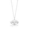 Thumbnail Image 1 of True Fans New York Jets 1/10 CT. T.W. Diamond Logo Necklace in Sterling Silver